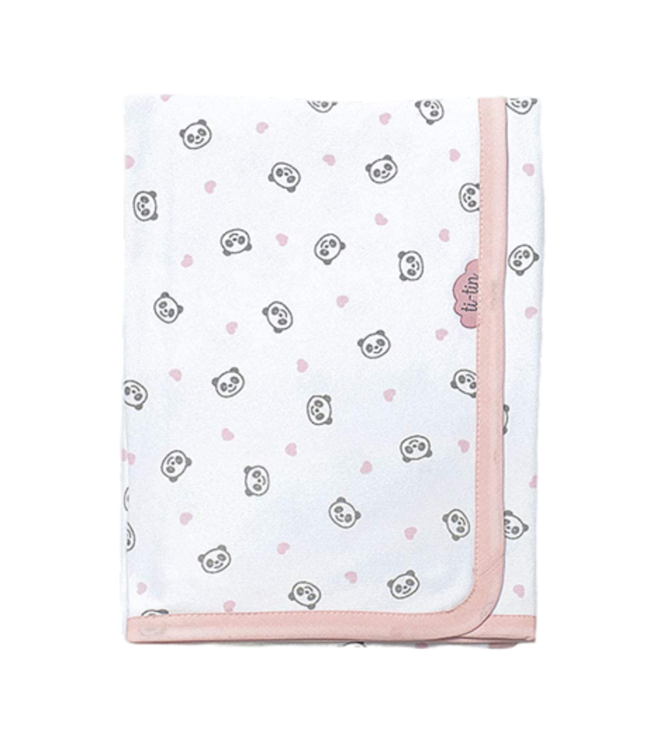 Ti TIN Baby Swaddle 80 x 80 cm, double layer made of 100% cotton, breathable, extra soft, easy to wash and tumble dry, lightweight design and fun prints