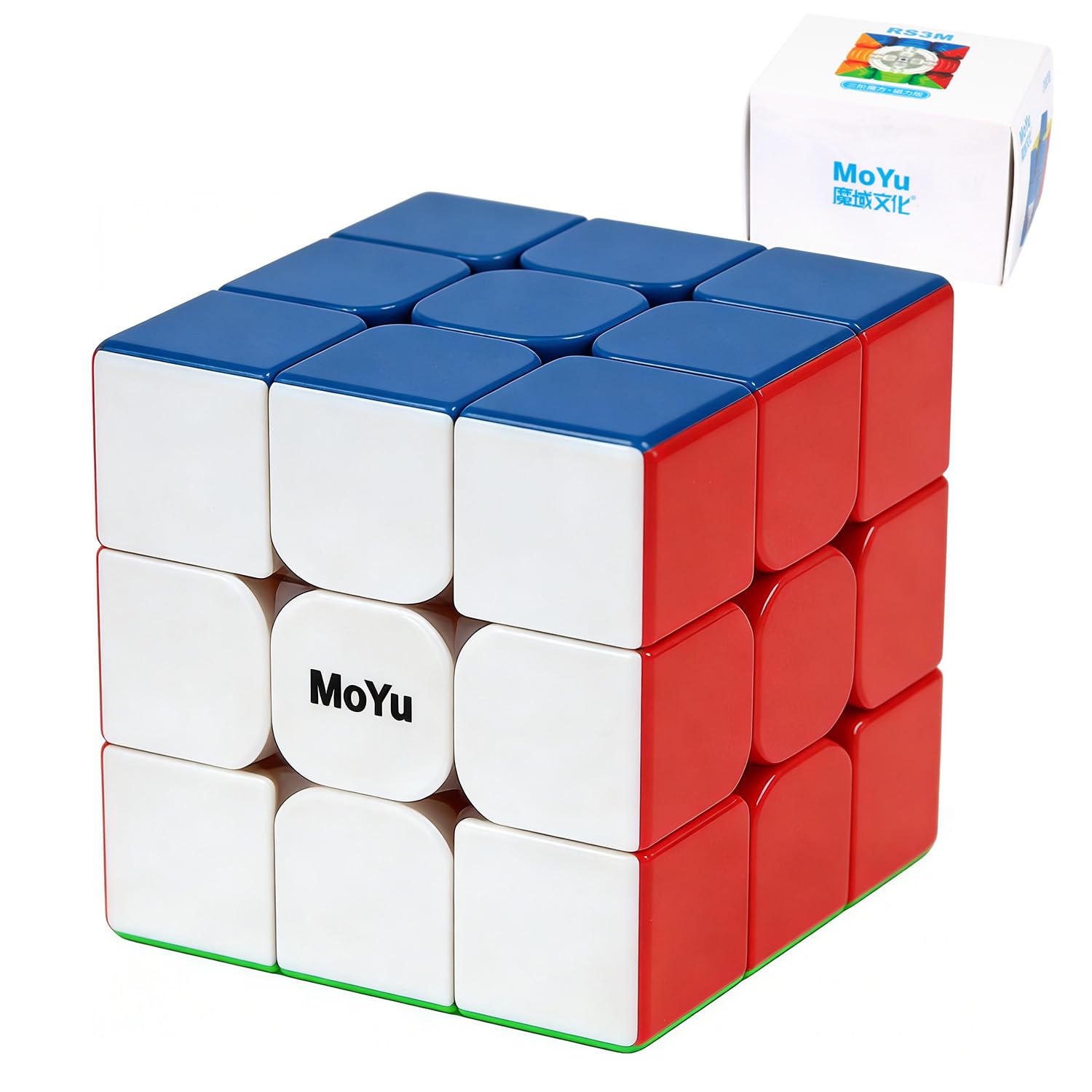 MOYU RS3M 2020 3x3 Speed Cube StickerLess, Taolele 3x3 Profession Magic Puzzle Cube Adjustable Elasticity for Smoothly Turning Fast Toys for Magic Cube Enthusiasts
