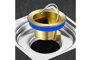 Copper Floor Drain Backflow Preventer, 2pcs Brass Drain Valves Sewer Core for Pipes Tube in Toilet Bathroom Floor - Easy to I