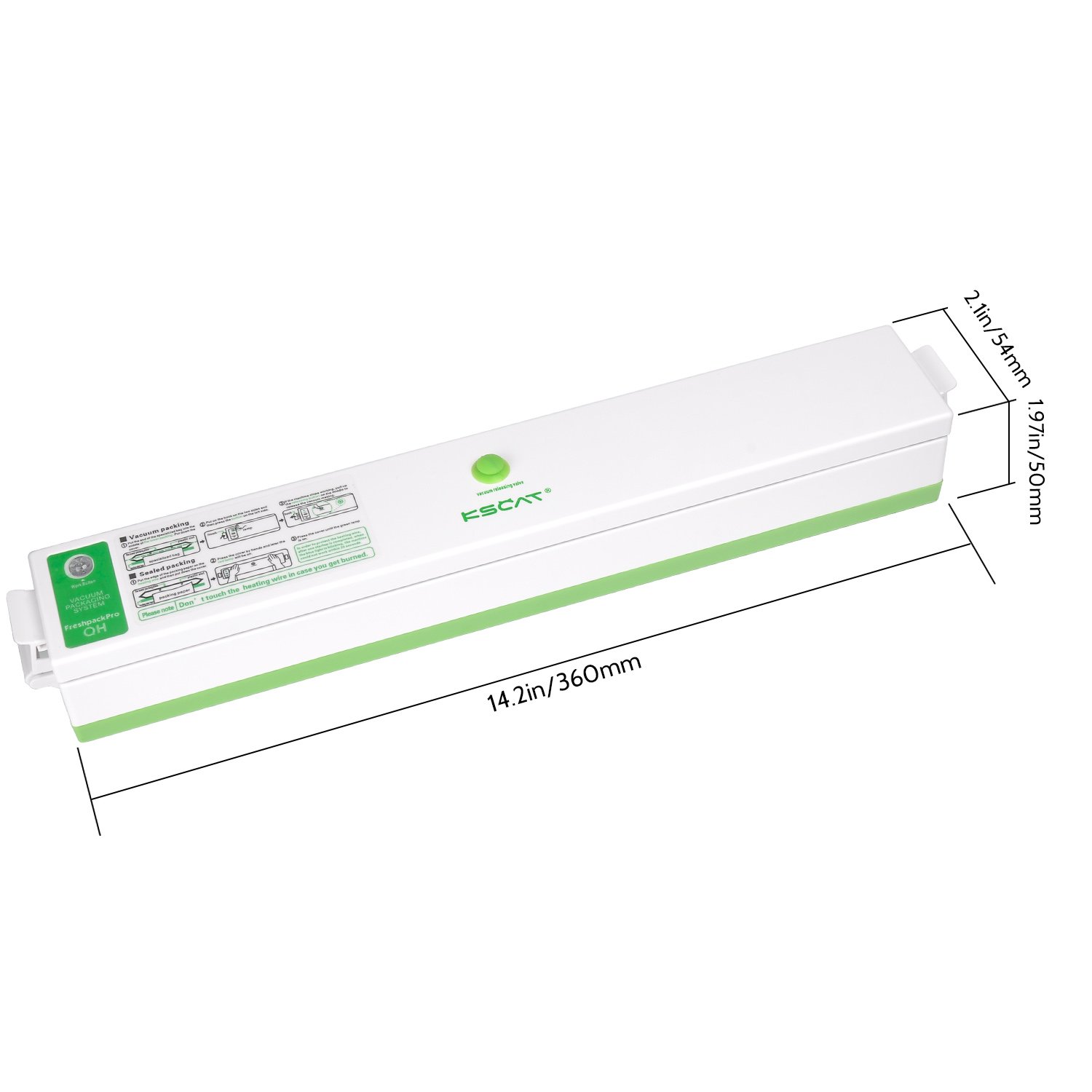 KSCAT Mini Vacuum Sealer, Automatical Vacuum Sealer Best Food Saver and Storage, Including 15 Pcs Vacuum Bags for free, with 2 Vacuum Sealer Rolls