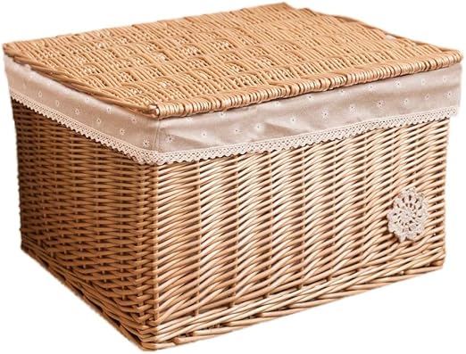 Caja mimbre con tapa | Los mejores ejemplares de cajas.