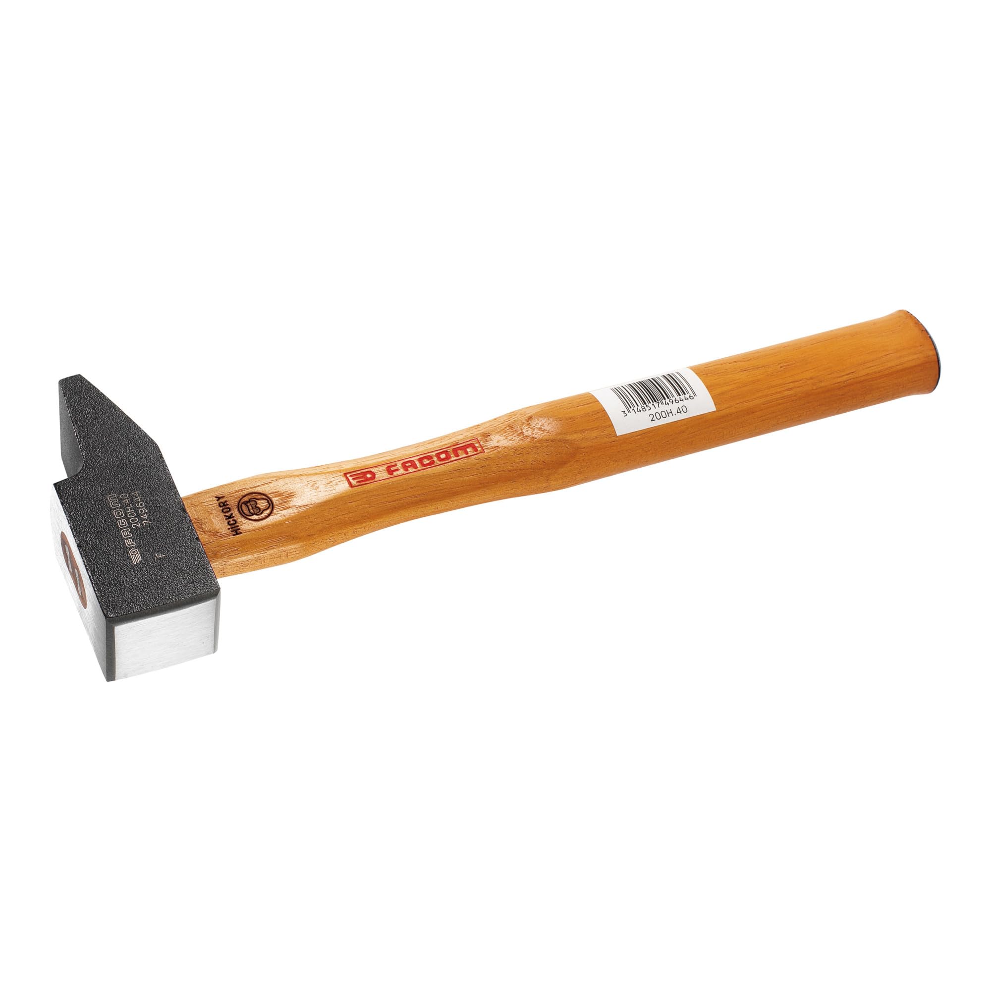 FACOM 200H.60 Engineer's Hammer with Hickory Handle, 2800G, Pack of 1