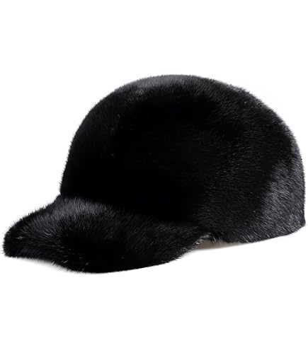 Amazon.com: Mens Fox Hair Hat Winter Genuine Sheepskin Shell Hat
