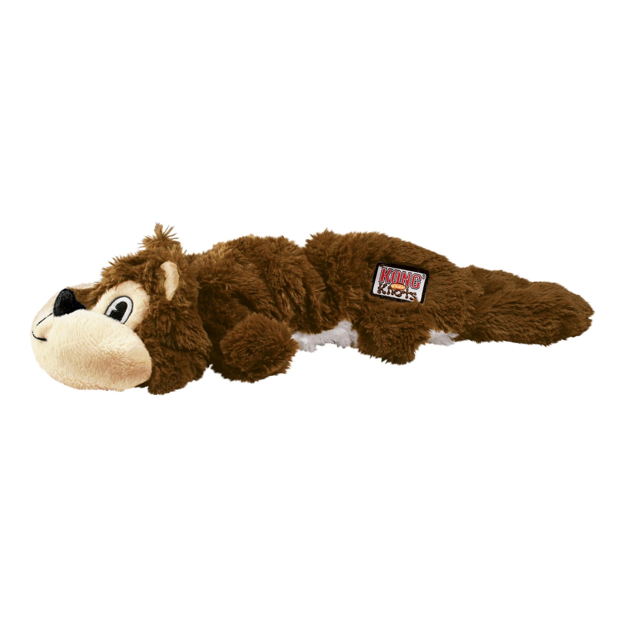 KONG - Scrunch Knots Squirrel - Internal Knotted Ropes and Minimal Stuffing for Less Mess - For Medium/Large Dogs