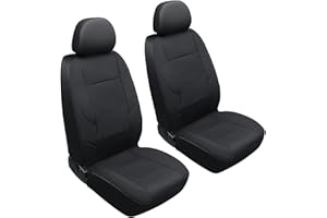 GIANT PANDA Front Seat Cover for Nissan, Leather Seat Protectors Custom Fit Nissan Rogue Altima Sentra Versa Kicks Frontier Murano Pathfinder Maxima (Black)