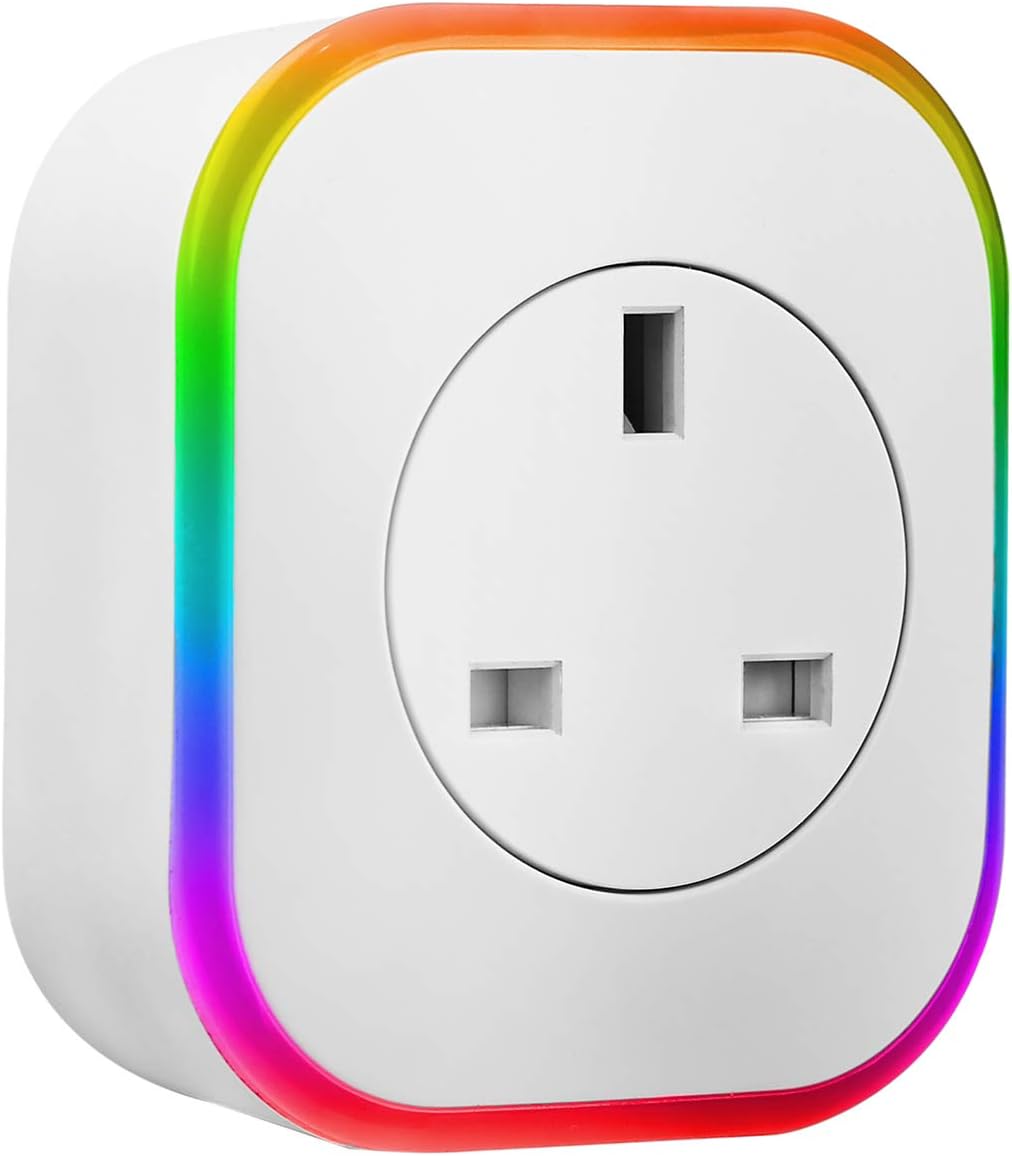 Smart Plug, WiFi Plug with Night Light Mini Smart Switch Outlet Compatible with Amazon Alexa, Google Home by Voice Control Timer Switch Power No Hub Required Control Your Devices from Anywhere
