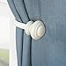 Beme International Decopolitan Urn Holdback Pair for 1-Inch Drapery Rod, Antique White