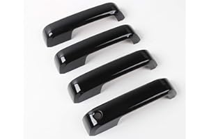 ABS Styling Anti Scratch Protection Decoration Frame Cover Trim Cap for Ford F150 2015 2016 2017 2018 (Door Handle Cover, Bla
