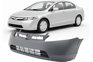 FitParts Compatible With Front Bumper Cover 2006-2008 Honda Civic DX EX-L GX Hybrid LX EXS LXS 1.8. New, Primed and Ready for Paint. With Fog Light Holes. HO1000239 04711SNEA90ZZ 2007