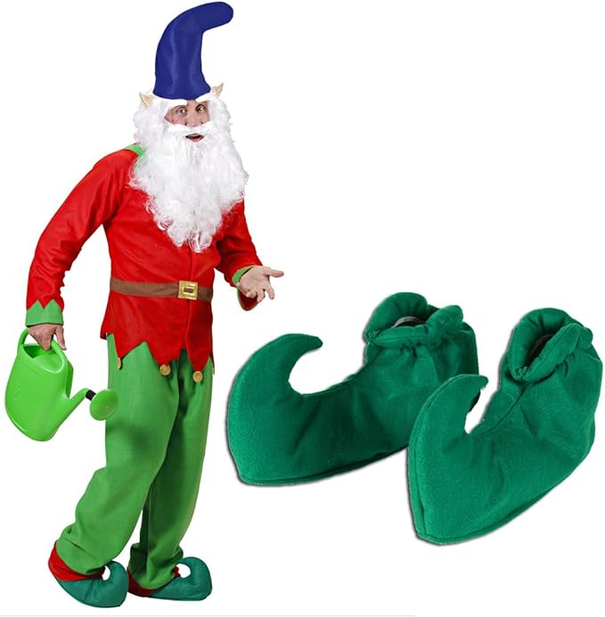 Green gnome, elf shoes, gnome shoes, fairy tale elf, shoe