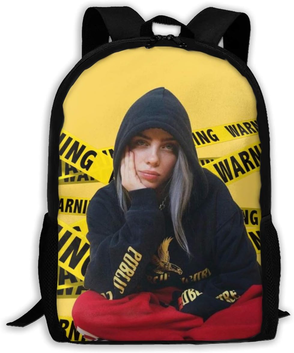 Kids Billie-Eilish Backpack Students Bookbags Durable Daypacks Rucksack 17 Inch for Boys&Girls