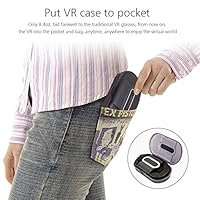 Folded pocket 3D VR Glasses, XIAOKOA Portable 3D Virtual Reality Headset Glasses Game Box with VR Remote Adjust Video Movie for Apple iPhone 6 6S Plus 5S SE 5 Samsung Galaxy s5/s6/note4/note5 from XIAOKOA