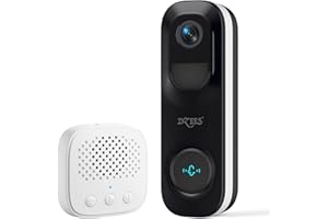 Dzees Doorbell Camera Wireless, 2K Video Doorbell Wireless, WiFi Doorbell with AI Analysis, Rechargeable Wireless Battery, IP65 Weatherproof, 2-Way Audio, 160º Wide-Angle, Anti Theft