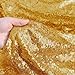 ShiDianYi 12 Feet 4 Yards Sequin Fabric, by The Yard, Sequin Fabric, Tablecloth, Linen, Sequin Tablecloth, Table Runner (Gold)