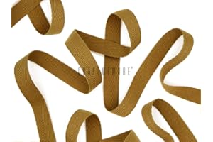 CRAFTMEMORE 3/8 Inch Twill Tape Fabric Ribbons Webbing Herringbone Twill Bias Binding Tape for Clothes Sewing Craft Trim Lace 36 Yards (MP23 Brown)