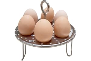 Stainless Steel Egg and Food Steamer Rack for Pot,Removable Handle,Height-Adjustable,Fits 5,6,8 Quart Instant Pot,Easy to Use