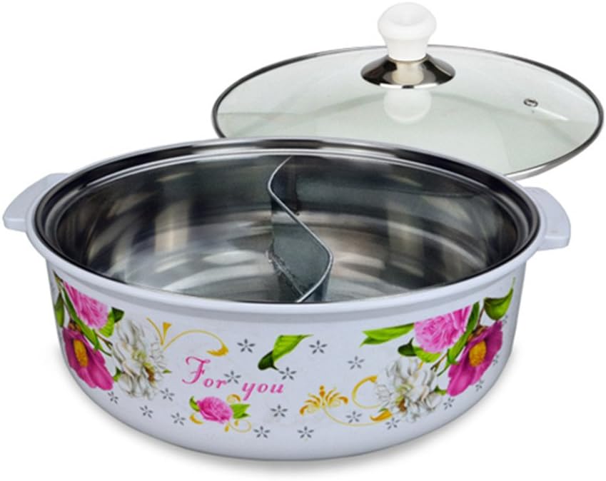 XICHENGSHIDAI Two flavors hot pot For induction cooker anti-scalding Protective sleeve Stainless steel Shabu-shabu