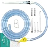 Mikacare Enema Tubing Replacement Pack for Bucket and Silicone Bag | Includes Clamp, Stopcock, 5 Nozzles, Single-Way Valve, 6ft Tube