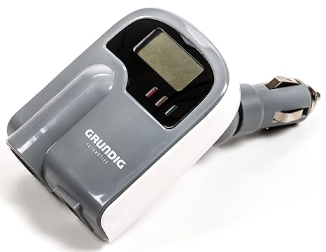 Batteriewächter 1-fach Steckdose und 2 x USB, Stecksystem, Digital- und Ampelanzeige, 12/24V, max. 8A