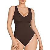 Lover-Beauty Bodysuits for Women Tummy Control Shapewear Plunge Deep V Neck Tank Tops and Thongs Body Shaper