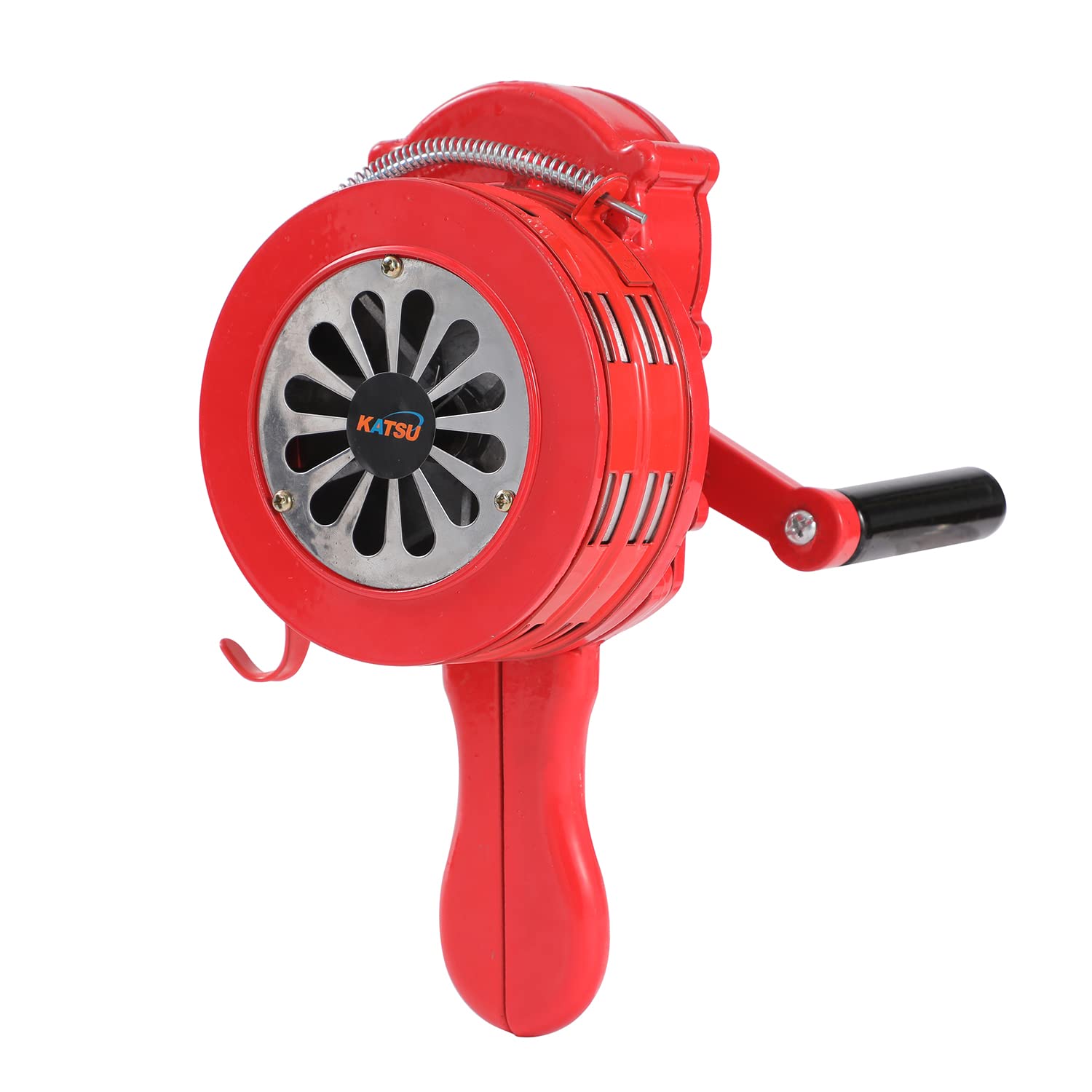 KATSU Hand Crank Siren, Portable Manual Operated Air Raid Siren Fire Emergency Safety Alarm 110db 990630