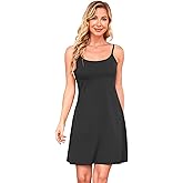 DYLH Slip Dress with Built in Bra Cotton Nightgowns for Women Beach Dress Summer Dress Sun Dress Slip Under Dress