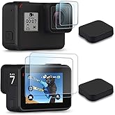 [6 PCS] FitStill Screen Protector for GoPro Hero 7(Only Black)/Hero HD(2018)/Hero 5/Hero 6, Ultra Clear Tempered Glass Screen