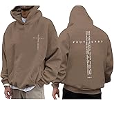Lubpow Christian Hoodies for Men Inspirational Religious Faith Cross Sweatshirts Vintage Bible Verse Graphic Hoodie Pullover