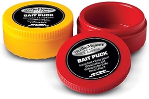 Strike Master Bait Puck - Keeps Bait Fresh and Alive - You Get 1 Yellow and 1 Red (2 Total) - Insulated - #BP-1
