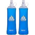 TRIWONDER TPU Soft Folding Water Bottles BPA-Free Collapsible Flask for Hydration Pack - Ideal for Running Hiking Cycling Cli