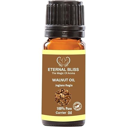 ETERNAL BLISS Walnut Cold Pressed Carrier Base Oil (50ML) - Pure Natural & Undiluted For Skin Care & Hair Care Hair Oil||Walnut oil||Pure Walnut oil||Virgin Walnut oil