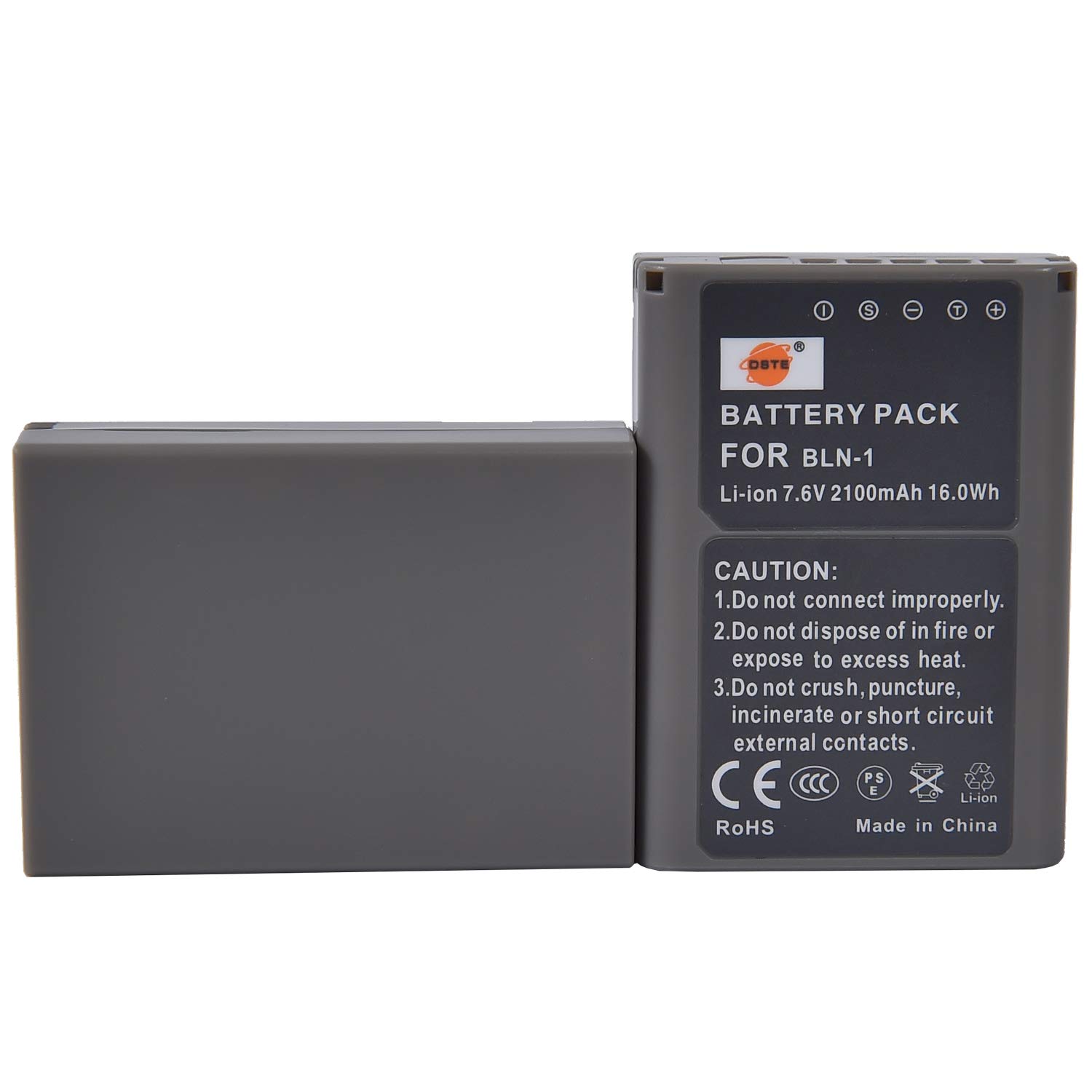 DSTE® 2x BLN-1 Rechargeable Li-ion Battery for OLYMPUS E-M1 E-M5 OM-D PEN E-P5 Mark II Camera as BLN1 BCN-1