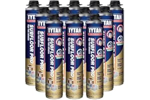 TYTAN Professional 00144 Subfloor Pro High Yield Adhesive, 29 oz. Gun, Amber, Can (Pack of 12)