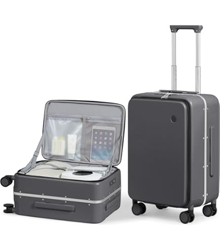Amazon.com | mixi Carry On Luggage with Cup Phone Holder Hard