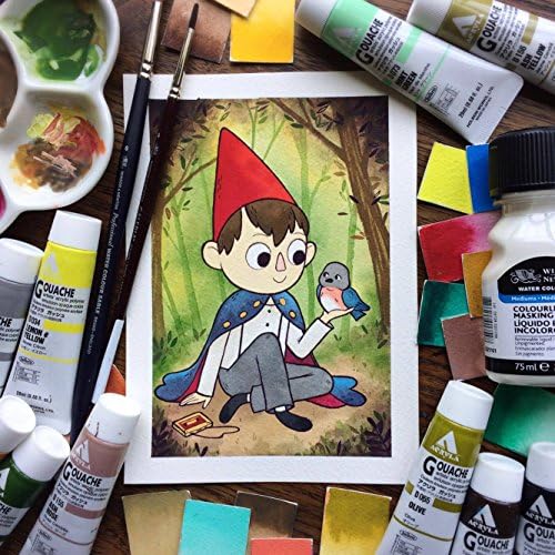 Over the Garden Wall Watercolor Print by Michelle Coffee