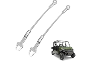 Icyhaws 2PCS Tailgate Cable Compatible with Polaris Ranger 2005-2006, 500 2005-2010, 700 2005-2009, 800 2010-2016, 900D 2011-2014 Tail Gate Cable Replace # 7081215 7081445