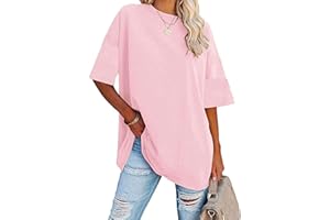 LUWITA Oversized T Shirts for Women Loose Fit Crewneck Short Sleeve Tops Summer Casual Blouse Y2K 2024 Basic Tees