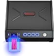 Biometric Gun Safe with Finger Vein Recognition Lock - Quick-Access Pistol Safe Box for 2 Guns & Ammo - FCC & CA DOJ Certified