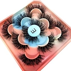 HBZGTLAD new 5 Pairs 25 mm 3d Mink Lashes Bulk Faux