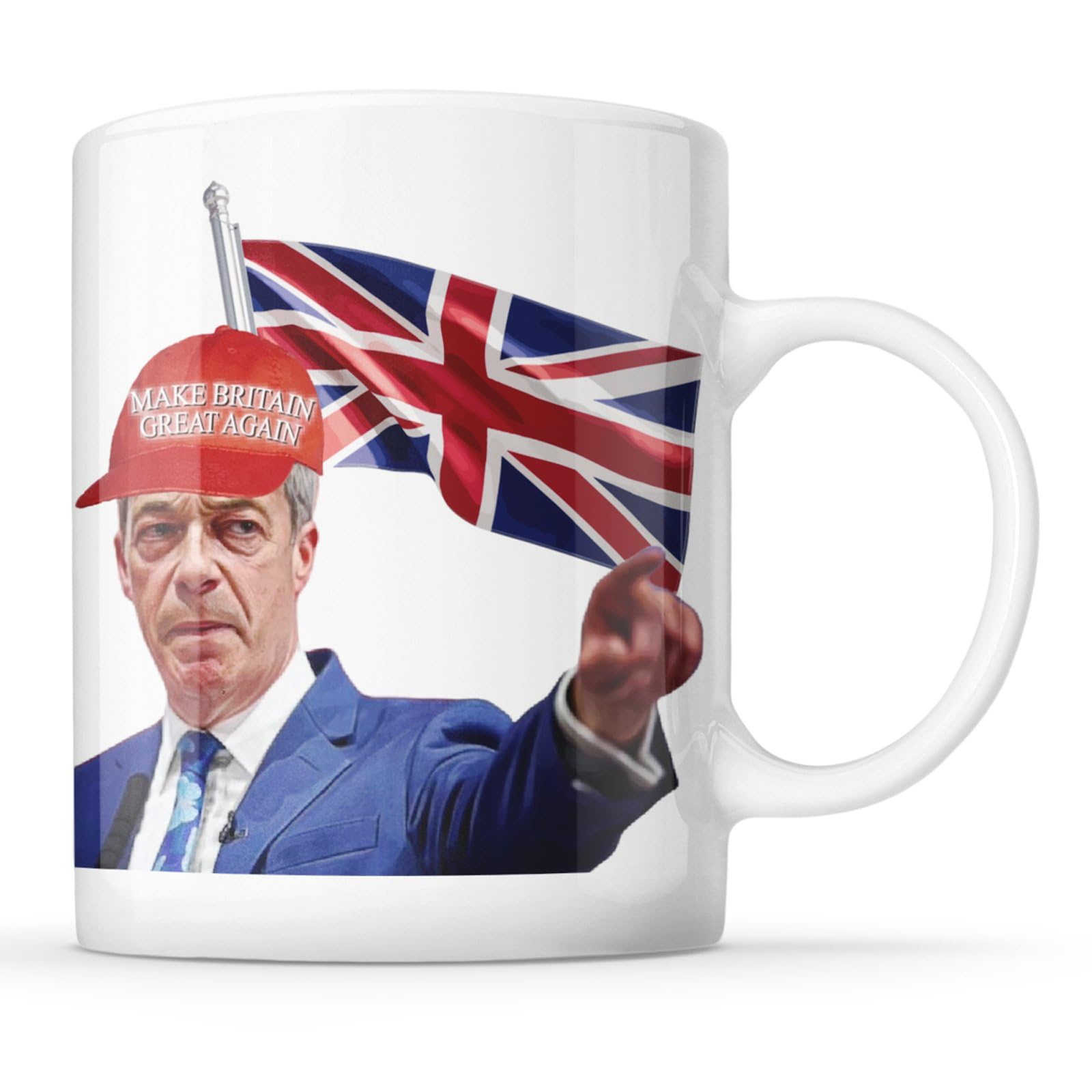 McMug - Nigel Farage - Make Britain Great Again - Reform Politics Mug, Ceramic, 11fl.oz.