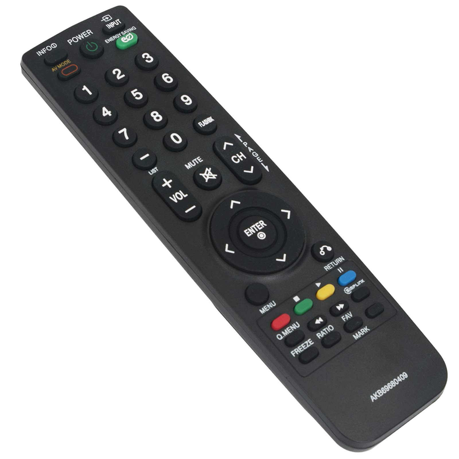 VINABTY AKB69680409 sub AKB74115501 Remote Fit for LG LCD TV 26LH20-UA 32LF11 37LF11 37LH30-UA 42LF11 42LF11-UA 42LH20 42LH30-UA 47LF11-UA 47LH30-UA 22LU55 22LU55-UB 19LH20 22LH20 22LH200C 26LH20