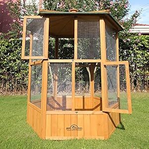 Pets Imperial® Voliera Esagonale in Legno - immagine 6