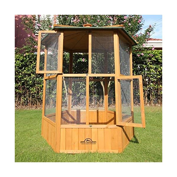 Pets Imperial® Voliera Esagonale in Legno