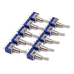 HiLetgo 10pcs AC125V 6A ON/ON SPDT 3 Terminals 2