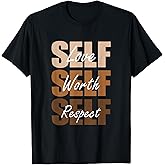 Melanin Brown Self-ish-X3 Brown Color Graphic T-Shirt