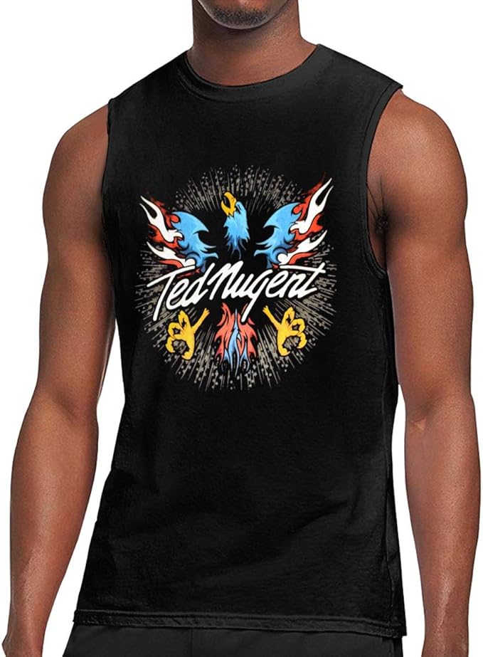 AnnCScott Ted Nugent Shirt Men Sleeveless Crewneck T Shirt Gym Muscles Tank Top at Amazon Menâs 