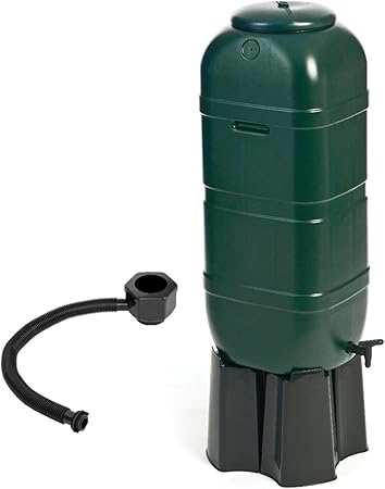 Set Schmale Regentonne Mit Wasserhahn Und Fullautomat 100 L Amazon De Garten