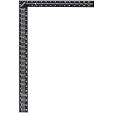 POWERTEC 80008 Steel L Shaped Rafter/Framing Square – 24 x 16" - Premium Steel - Standard & Metric Index - Precision Measurem