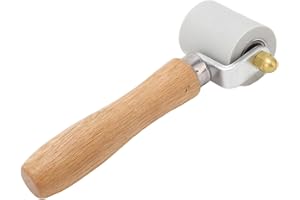 Silicone Seam Roller, Heat Resistant 260°C, HSS Bearing Beechwood Handle, for PVC Membrane Tent Fabric Welding