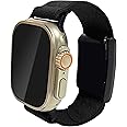 Hybrid Band for Whoop & Apple Watch Combo Band - Stretchy Nylon Hybrid Strap Compatible with Whoop 4.0 & Apple watch 38/40/41/42mm (series 3), Breathable and Comfort